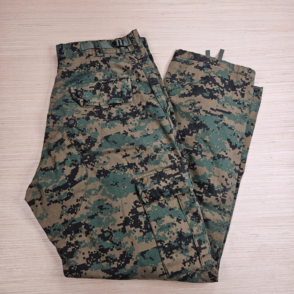 Rothco BDU Woodland Digital Camo Cargo Pants Men M Military Tactical Button Fly